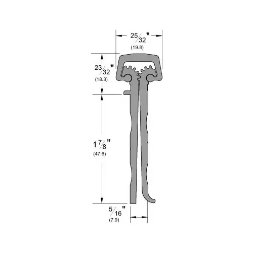 Pemko CFM85HD1 85" FM Geared Hinge, HD1 Clear Anodized Aluminum