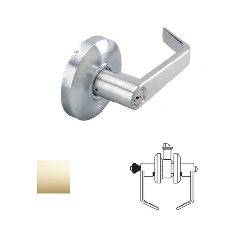 Cal Royal SL00-3-2-3/8 Grade 2 Entry Lever Lockset Bright Polished Brass