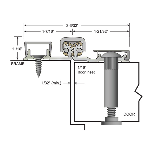 Continuous Gearded Hinge Dark Bronze