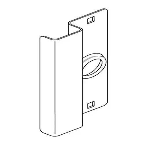 3-1/2" x 6-1/2" Latch Protector Cylinder Plate for Adams Rite Lock and Electric Strikes Silver Plated Finish Aluminum Painted