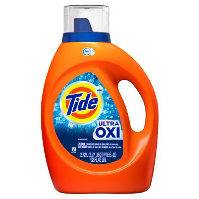 TIDE 75264 Ultra Oxi Liquid Laundry Detergent, HE Compatible, 59 Loads, 84 fl. oz.