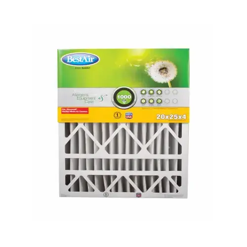 Air Filter 20" W X 20" H X 4" D 8 MERV Pleated