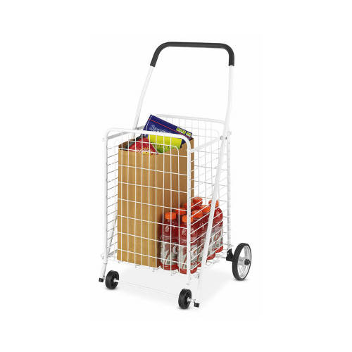 Large Utility Cart, White Steel Frame