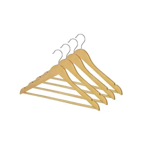 Whitmor 6026-715-4 Suit Hangers - pack of 4 Brown