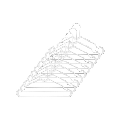 Whitmor 6345-8701-10WHT Plastic Hangers  pack of 10