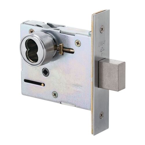 48H Series Mortise Deadlock 7 Pin Cylinder Only Less Core Satin Chrome Finish