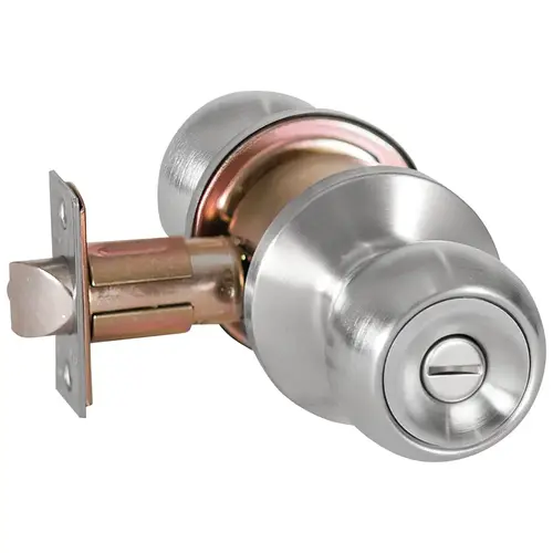 6K Series 2-3/4" Backset Privacy 4 Knob and C Rose ANSI Strike Satin Chrome Finish