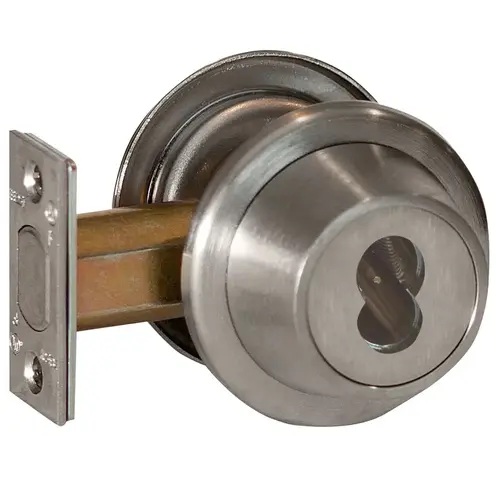 8T Series 2-3/8" Backset 7 Pin Double Cylinder Deadbolt Standard Strike Less Core Satin Chrome Finish