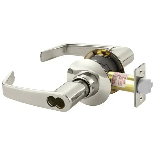 Cylindrical Lock Bright Nickel Plated Clear Coated