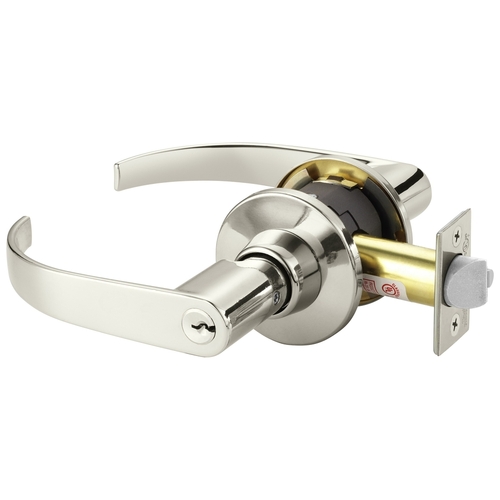 Cylindrical Lock Bright Nickel Plated Clear Coated