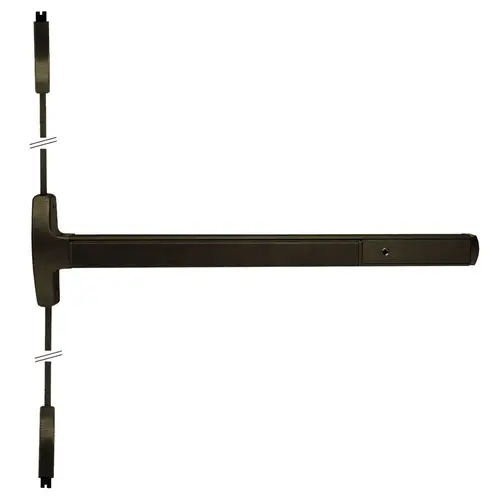 Lock Surface Vertical Rod Exit Devices Dark Bronze Anodized Aluminum