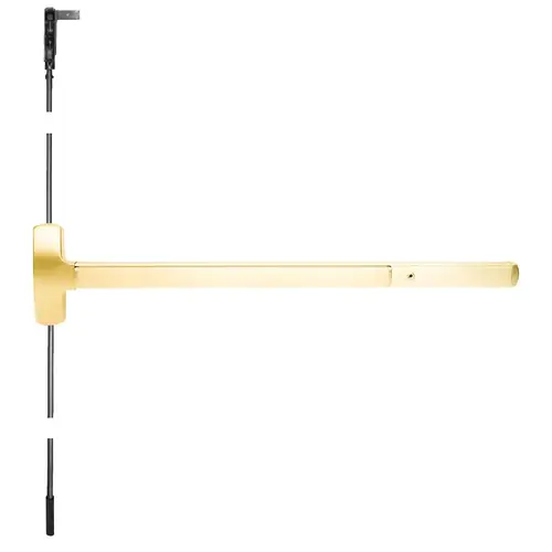 Motorized Exit Device Bright Brass