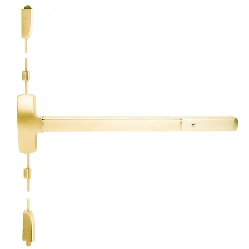 Motorized Exit Device Bright Brass Plated Clear Coated