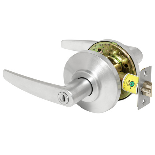 Grade 2 Privacy Cylindrical Lock, 16 Lever, Non-Keyed, Satin Chrome Finish