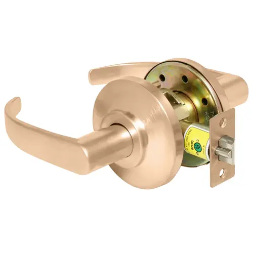 Passage Cylindrical Lock, 14 Lever, Non-Keyed, Satin Bronze Finish, Non-handed