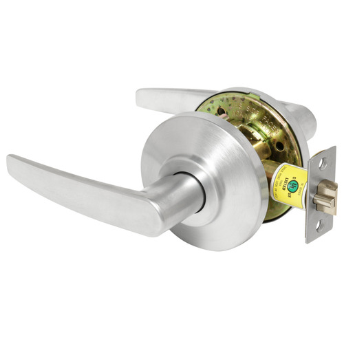 Grade 2 Passage Cylindrical Lock, 16 Lever, Non-Keyed, Satin Chrome Finish