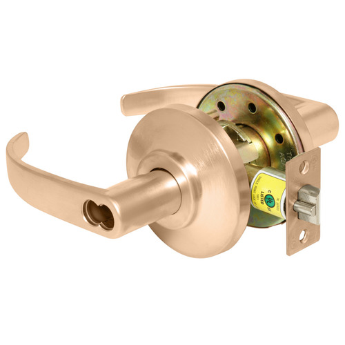 Cylindrical Lock Grade 2 SFIC Less Core Satin Bronze Non-handed 14 Lever