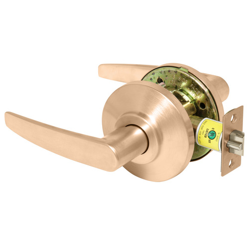 Satin Bronze Non-Keyed Passage Cylindrical Lock 16 Lever