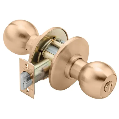 Communicating Cylindrical Lock, 4 Knob, Non-Keyed, Satin Bronze Finish