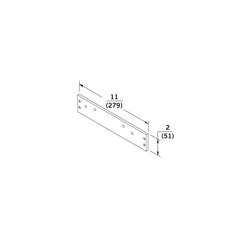 7400 Series Closer Backplate, Aluminum Painted