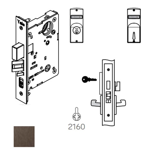 Mortise Lever Body, 8820FL, Dark Oxidized Satin Bronze