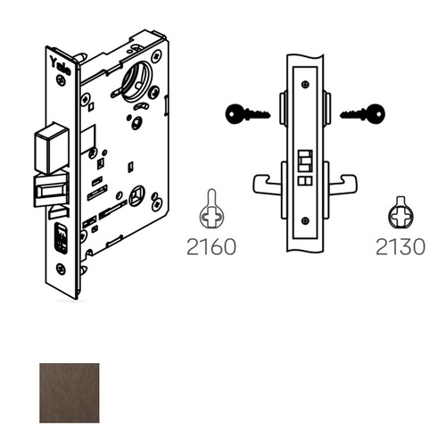 Mortise Lever Body, 8817-2FL, Dark Oxidized Satin Bronze