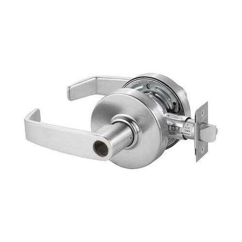 7 Line G05 Entrance/Office Lever Lockset-Less Cylinder Satin Chrome