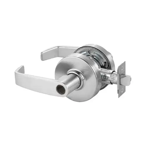 7 Line G05 Entrance/Office Lever Lockset-Less Cylinder Satin Chrome