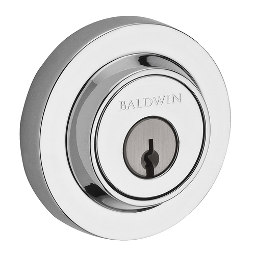 Contemporary Round Reserve Deadbolt Polished Chrome