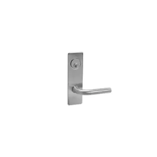 ML2020 Mortise Privacy Lever Lockset x Half Trim Satin Chrome