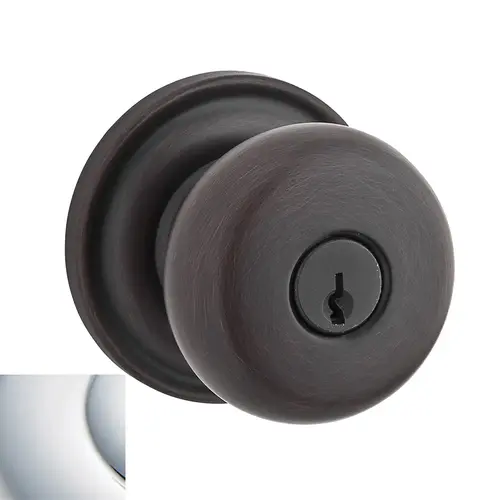 Round Reserve Knob Polished Chrome