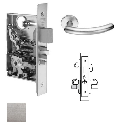 ML2029 Mortise Hotel Lever Lockset Satin Chrome