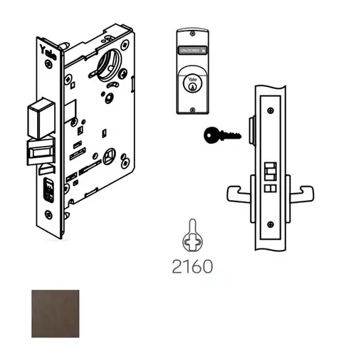 Mortise Lever Body, 8808FL, Dark Oxidized Satin Bronze