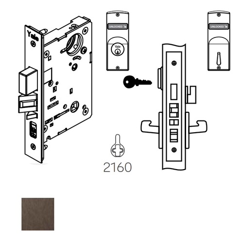 Mortise Lever Body, 8847FL, Dark Oxidized Satin Bronze