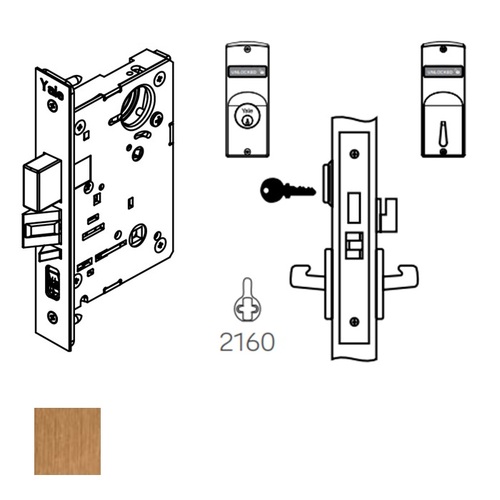 Mortise Lever Body, 8861FL, Satin Bronze