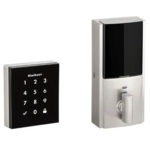Kwikset 954-OBN-ZW500-15 Obsidian Touchscreen Electronic Deadbolt Satin Nickel