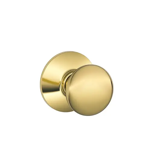 F10F Plymouth Passage Knob Lock, Bright Polished Brass