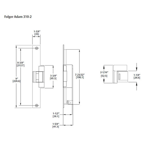 310-2 24D Fail Safe Electric Strike Satin Stainless Steel Finish