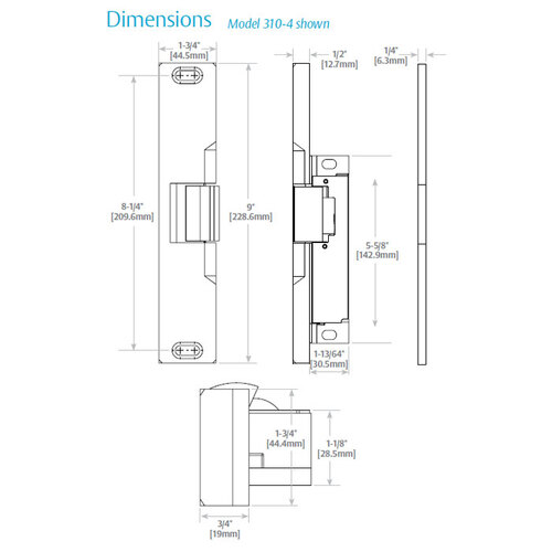 310-4-30 24D Electric Strike Satin Stainless Steel Finish