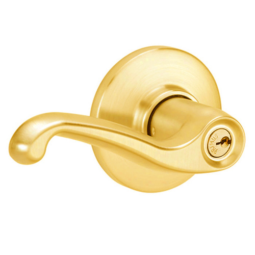 S80PD Flair Storeroom Lock - LH, Bright Polished Brass