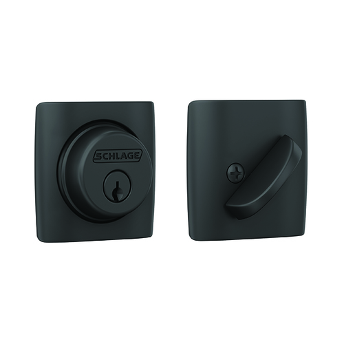 B60 Deadbolt with Dalton Trim, Matte Black