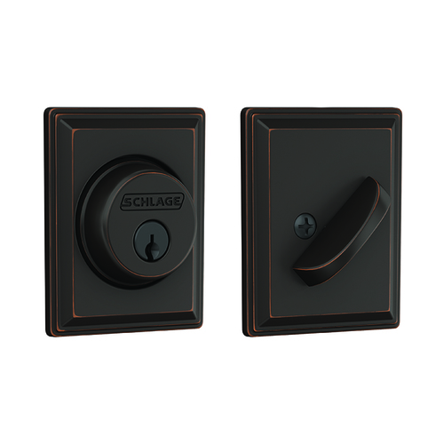 B60 Deadbolt with Grandville Trim, Aged Bronze