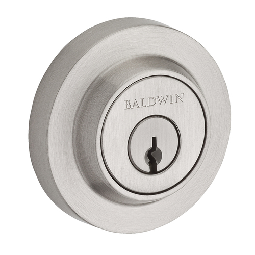 Contemporary Round Reserve Deadbolt Satin Nickel