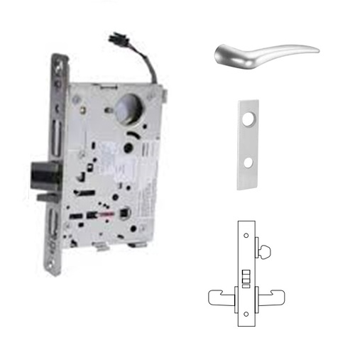 RX-8271-12V Electrified Single Cylinder Mortise Lock Satin Chrome