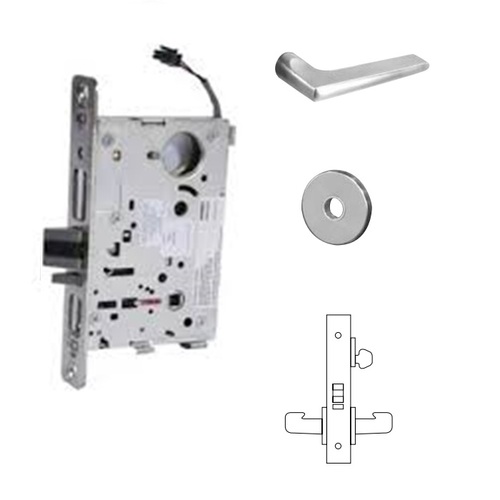 RX-8271-12V Electrified Single Cylinder Mortise Lock Satin Chrome