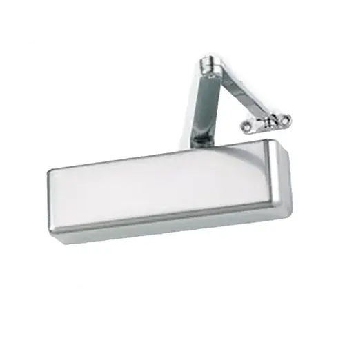 Super Smoothee Adjustable Surface Mounted Delay Action Cylinder Door Closer with Regular Arm and Thru Bolts 689 Aluminum Finish