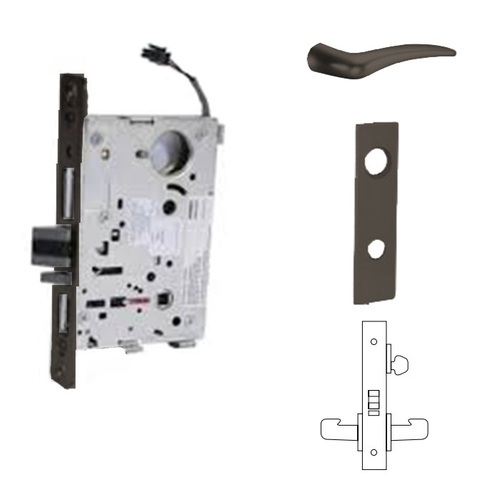 RX-8271-12V Electrified Single Cylinder Mortise Lock Oil Rubbed Dark Bronze