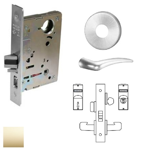 8200 Series 8205 Office/Entry Lockset Bright Polished Brass