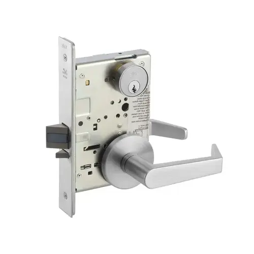 8840FL Mortise Storeroom Lever Lockset, Satin Chrome