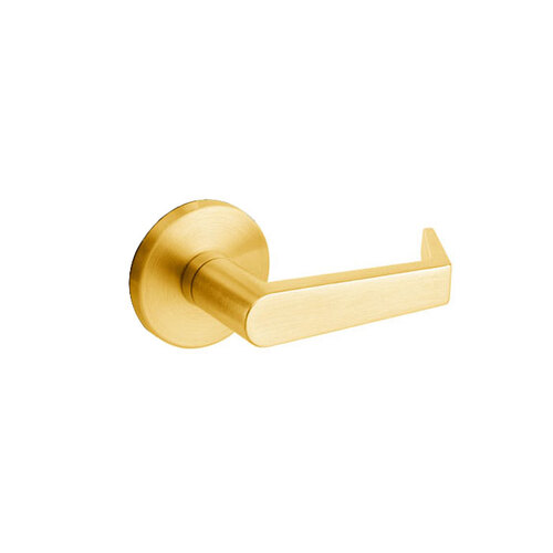 8800FL Mortise Lever Rose Dummy Trim With Strike, AU, R, Bright Polished Brass